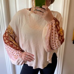 Oversized Free People Patterned Sweater